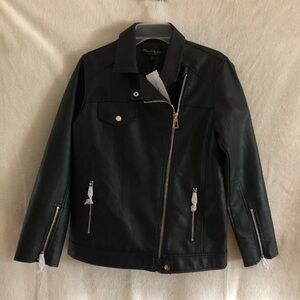 NWT ASOS Miss Selfridge faux leather moto jacket